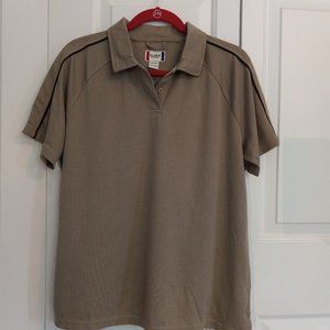 Clique beige athletic polo, Size XL